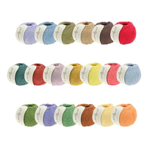 LANA GROSSA Landlust Sommerseide | Feines & leichtes Baumwoll-Seidengarn | Handstrickgarn aus 50% Seide & 50% Baumwolle | 50g Wolle zum Stricken & Häkeln | 170m Garn LANA GROSSA Landlust Sommerseide | Feines & leichtes Baumwoll-Seidengarn | Handstrickgarn aus 50% Seide & 50% Baumwolle | 50g Wolle zum Stricken & Häkeln | 170m Garn von Lana Grossa
