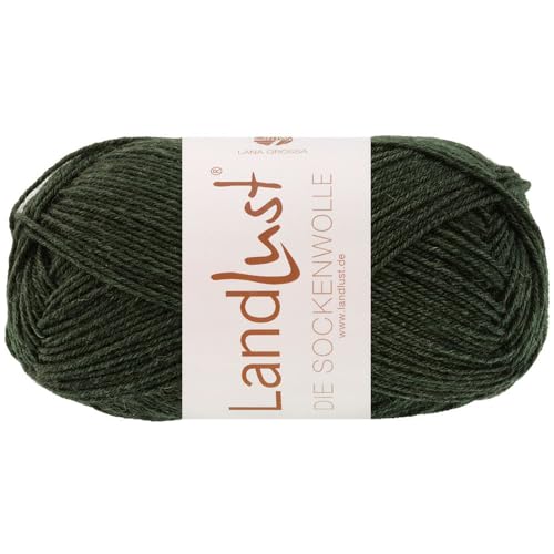 LANA GROSSA Landlust die Sockenwolle 50g | Klassisches Sockengarn in edlen Melangefarben aus 80% Schurwolle (Merino) & 20% Polyamid | 50g waschmaschinenfest zum Stricken & Häkeln | 210m Garn FB1610 LANA GROSSA Landlust die Sockenwolle 50g | Klassisches Sockengarn in edlen Melangefarben aus 80% Schurwolle (Merino) & 20% Polyamid | 50g waschmaschinenfest zum Stricken & Häkeln | 210m Garn FB1610 von Lana Grossa