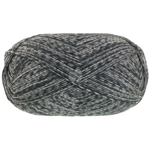 Lana Grossa MEILENWEIT 100 g Denim Mix zeitlose 4-fach Herren-Sockenwolle 420 m, Farbe:4662 - Mittel-/Maus-/Dunkelgrau Lana Grossa MEILENWEIT 100 g Denim Mix zeitlose 4-fach Herren-Sockenwolle 420 m, Farbe:4662 - Mittel-/Maus-/Dunkelgrau von Lana Grossa