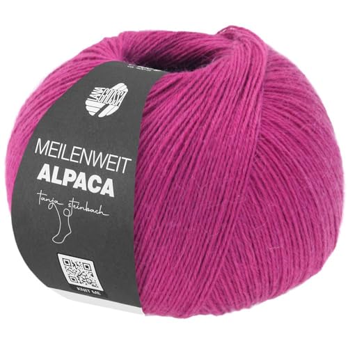 Lana Grossa Meilenweit 100 Alpaka 2002 Magenta 100g von Lana Grossa