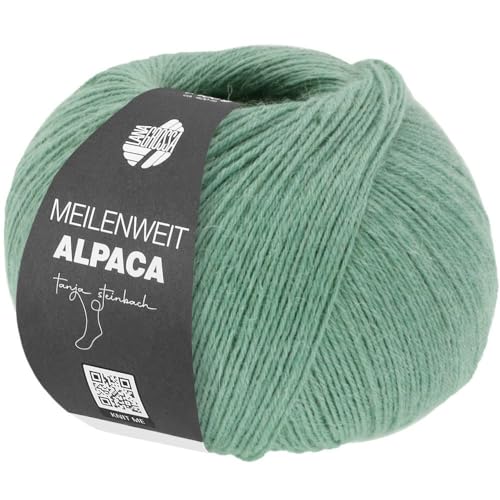 LANA GROSSA Meilenweit 100 Alpaca | Kuschelweiches Alpaka-Sockengarn, im Wollprogramm bis 30°C | Handstrickgarn aus 70% Alpaka & 30% Polyamid | 100g Wolle zum Stricken & Häkeln | 420m Garn von Lana Grossa