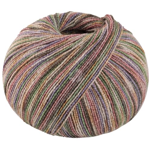LANA GROSSA MW100 Cotton Bamboo Sole Mix | 4-fädiger Baumwoll Klassiker | Handstrickgarn aus 40% Baumwolle, 25% Schurwolle, 20% Viskose (Bambus), 8% Polyamid & 7% Polyester | 100g & 420m Wolle FB6411 von Lana Grossa