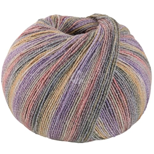 LANA GROSSA MW100 Cotton Bamboo Sole Mix | 4-fädiger Baumwoll Klassiker | Handstrickgarn aus 40% Baumwolle, 25% Schurwolle, 20% Viskose (Bambus), 8% Polyamid & 7% Polyester | 100g & 420m Wolle FB6415 von Lana Grossa