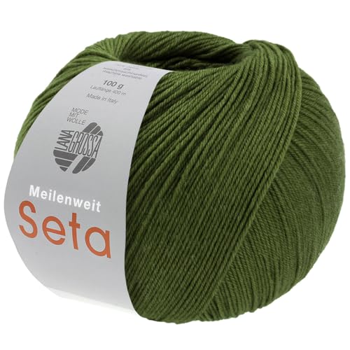 LANA GROSSA Meilenweit Seta Lampone | Sockengarn mit Seidenanteil, waschmaschinenfest | Handstrickgarn 55% Schurwolle (Merino), Polyamid, & Seide | 100g 400m Wolle zum Stricken & Häkeln FB50 von Lana Grossa