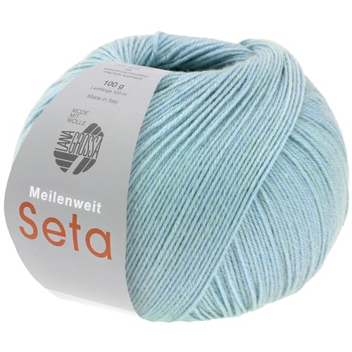 LANA GROSSA Meilenweit Seta Lampone | Sockengarn mit Seidenanteil, waschmaschinenfest | Handstrickgarn 55% Schurwolle (Merino), Polyamid, & Seide | 100g 400m Wolle zum Stricken & Häkeln FB51 von Lana Grossa
