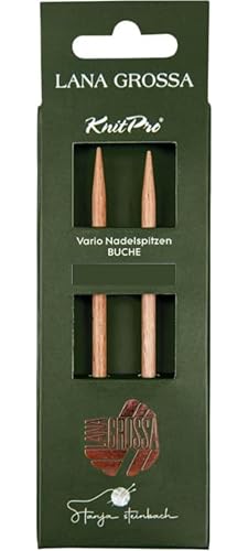 Lana Grossa Nadelspitzen Vario Buche – austauschbar & nachhaltig – aus leichtem, robustem Buchenholz – glatt & rutschfest – ideal für alle Garne – 6,0 von Lana Grossa