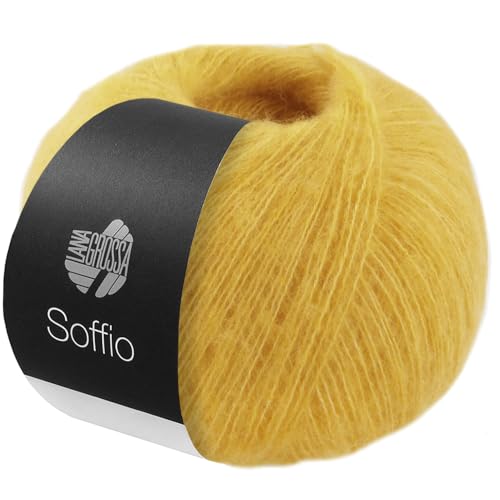 LANA GROSSA Soffio | Flauschiges Lace-Garn aus Merino- & Baumwolle mit 10% Kaschmir | Handstrickgarn aus 60% Schurwolle (Merino superfein), 30% Baumwolle (Bio) | 25g Wolle zum Stricken | 212m Garn LANA GROSSA Soffio | Flauschiges Lace-Garn aus Merino- & Baumwolle mit 10% Kaschmir | Handstrickgarn aus 60% Schurwolle (Merino superfein), 30% Baumwolle (Bio) | 25g Wolle zum Stricken | 212m Garn von Lana Grossa