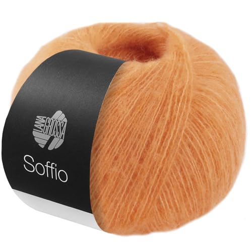 LANA GROSSA Soffio | Flauschiges Lace-Garn aus Merino- & Baumwolle mit 10% Kaschmir | Handstrickgarn aus 60% Schurwolle (Merino superfein), 30% Baumwolle (Bio) | 25g Wolle zum Stricken | 212m Garn LANA GROSSA Soffio | Flauschiges Lace-Garn aus Merino- & Baumwolle mit 10% Kaschmir | Handstrickgarn aus 60% Schurwolle (Merino superfein), 30% Baumwolle (Bio) | 25g Wolle zum Stricken | 212m Garn von Lana Grossa