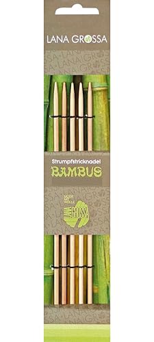 Lana Grossa Strumpfstricknadel Bambus – aus japanischem Bambus – leicht & robust – schmal zulaufende Spitzen – angenehm & präzise – für Socken, Ärmel & mehr – 20/2,5 Lana Grossa Strumpfstricknadel Bambus – aus japanischem Bambus – leicht & robust – schmal zulaufende Spitzen – angenehm & präzise – für Socken, Ärmel & mehr – 20/2,5 von Lana Grossa