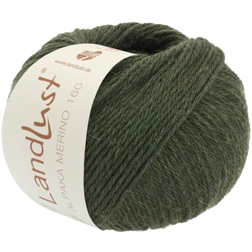 LANA GROSSA Landlust Alpaka Merino 160 | Klassisch verzwirntes Garn aus Merino & Alpaka | Handstrickgarn aus 50% Schurwolle & 50% Alpaka (Baby) | 50g Wolle zum Stricken & Häkeln | 160m Garn FB 423 von Lana Grossa