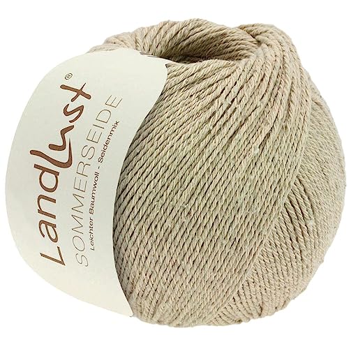 LANA GROSSA Landlust Sommerseide | Feines & leichtes Baumwoll-Seidengarn | Handstrickgarn aus 50% Seide & 50% Baumwolle | 50g Wolle zum Stricken & Häkeln | 170m Garn LANA GROSSA Landlust Sommerseide | Feines & leichtes Baumwoll-Seidengarn | Handstrickgarn aus 50% Seide & 50% Baumwolle | 50g Wolle zum Stricken & Häkeln | 170m Garn von Lana Grossa