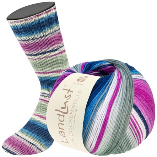 LANA GROSSA Landlust die Sockenwolle | Sockengarn aus Merinowolle in verschiedenen Farben | Handstrickgarn aus 80% Schurwolle (Merino) & 20% Polyamid | 100g Wolle zum Stricken & Häkeln | 420m Garn LANA GROSSA Landlust die Sockenwolle | Sockengarn aus Merinowolle in verschiedenen Farben | Handstrickgarn aus 80% Schurwolle (Merino) & 20% Polyamid | 100g Wolle zum Stricken & Häkeln | 420m Garn von Lana Grossa