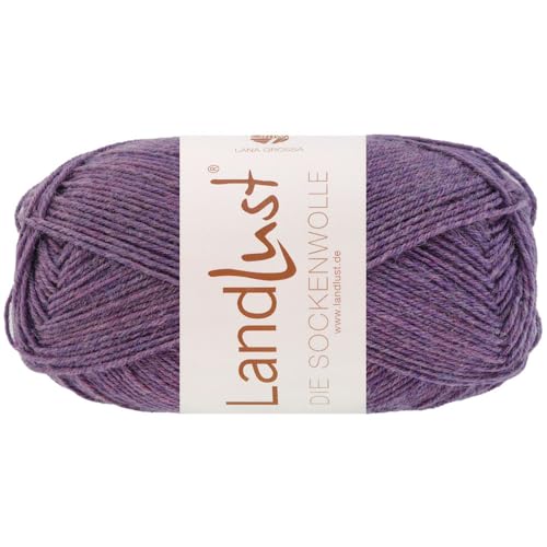 LANA GROSSA Landlust die Sockenwolle 50g | Klassisches Sockengarn in edlen Melangefarben aus 80% Schurwolle (Merino) & 20% Polyamid | 50g waschmaschinenfeste Wolle zum Stricken & Häkeln | 210m Garn LANA GROSSA Landlust die Sockenwolle 50g | Klassisches Sockengarn in edlen Melangefarben aus 80% Schurwolle (Merino) & 20% Polyamid | 50g waschmaschinenfeste Wolle zum Stricken & Häkeln | 210m Garn von Lana Grossa