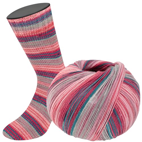 LANA GROSSA Meilenweit Seta | Hochwertiges Sockengarn mit Seidenanteil, waschmaschinenfest | Handstrickgarn 55% Schurwolle (Merino), Polyamid, & Seide | 100g Wolle zum Stricken & Häkeln | 400m Garn von Lana Grossa