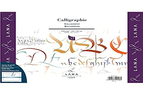 Calligraphie Block 250g/m², 24x32cm, 12Blatt von Lana