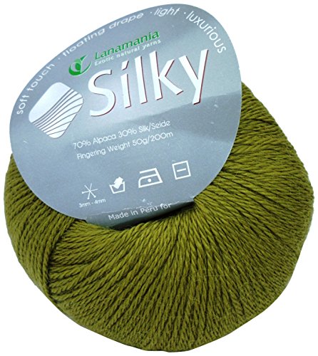 Lanamania Silky Moss Garn, Wolle, grün, 15 x 13 x 8 cm, 200 von Lanamania