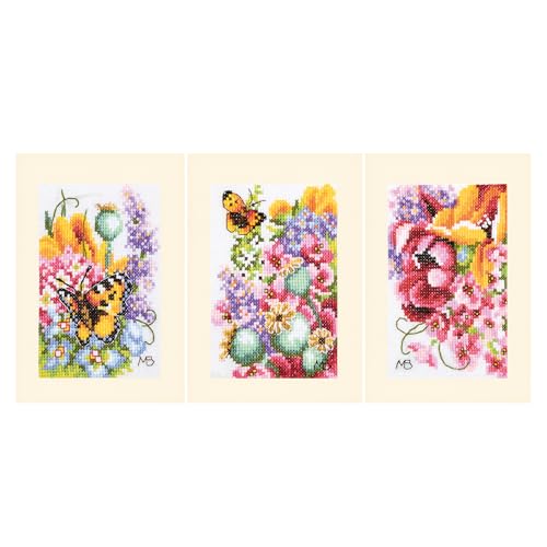 LANARTE Gezählter Kreuzstich Stickpackungen Grußkarten zum Selbstgestalten BLUMENPOWER 3ER SET DIY Postkarten Erwachsene Sticken Bastel ca. 10,5 x 15 cm Stickset für Anfänger Kreatives Geschenk LANARTE Gezählter Kreuzstich Stickpackungen Grußkarten zum Selbstgestalten BLUMENPOWER 3ER SET DIY Postkarten Erwachsene Sticken Bastel ca. 10,5 x 15 cm Stickset für Anfänger Kreatives Geschenk von Lanarte