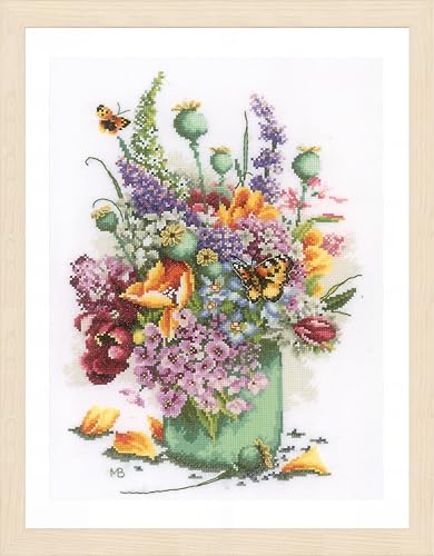 LANARTE Kreuzstich Stickpackungen Gezählter Kreuzstichbilder Set FLOWER POWER BOUQUET Wanddekoration Handarbeit Set für Erwachsene ca. 28 x 40 cm DIY Deko Bastelset Handwerker Kreative Geschenkset LANARTE Kreuzstich Stickpackungen Gezählter Kreuzstichbilder Set FLOWER POWER BOUQUET Wanddekoration Handarbeit Set für Erwachsene ca. 28 x 40 cm DIY Deko Bastelset Handwerker Kreative Geschenkset von Lanarte