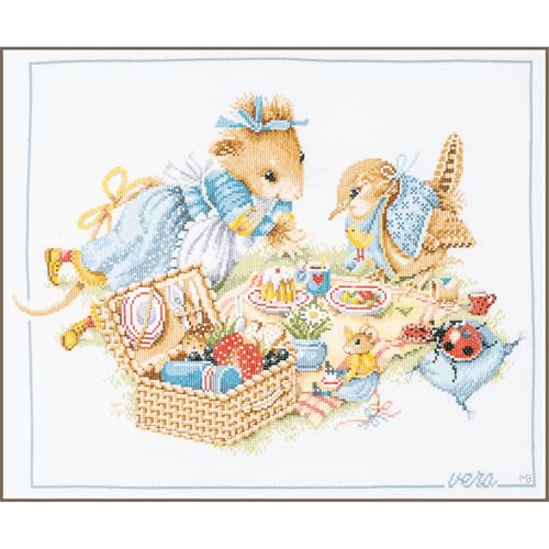 LANARTE Kreuzstich Stickpackungen Gezählter Kreuzstichbilder Set PICKNICK MIT VERA Wanddekoration Handarbeit Set für Erwachsene 49 x 39 cm DIY Deko Bastelset Handwerker Kreative Geschenkset LANARTE Kreuzstich Stickpackungen Gezählter Kreuzstichbilder Set PICKNICK MIT VERA Wanddekoration Handarbeit Set für Erwachsene 49 x 39 cm DIY Deko Bastelset Handwerker Kreative Geschenkset von Lanarte