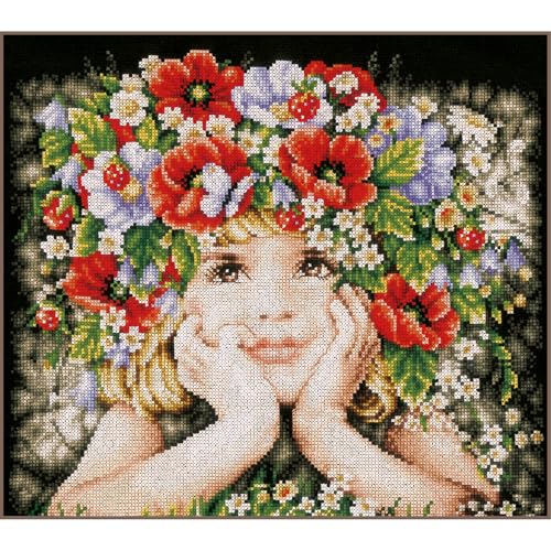 Lanarte Kreuzstich Stickpackungen Gezählter Kreuzstichbilder Set MÄDCHEN MIT BLUMEN Wanddekoration Handarbeit Set für Erwachsene 31 x 26 cm DIY Deko Bastelset Handwerker Kreative Geschenkset Lanarte Kreuzstich Stickpackungen Gezählter Kreuzstichbilder Set MÄDCHEN MIT BLUMEN Wanddekoration Handarbeit Set für Erwachsene 31 x 26 cm DIY Deko Bastelset Handwerker Kreative Geschenkset von Lanarte