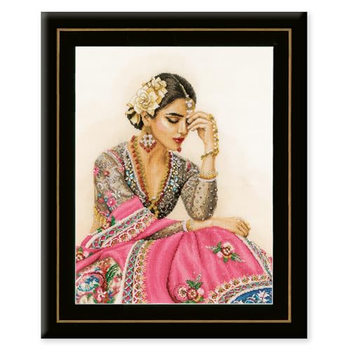 Lanarte Kreuzstich Stickpackungen Gezählter Kreuzstichbilder Set TRADITIONELLE REMINISZENZ Wanddekoration Handarbeit Set für Erwachsene 35 x 45 cm DIY Deko Bastelset Handwerker Kreative Geschenkset von Lanarte