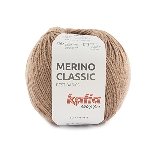 Katia Merino Classic Merino Wolle 100 Gramm 240 Meter Erdfarbe (88) von Lanas Katia