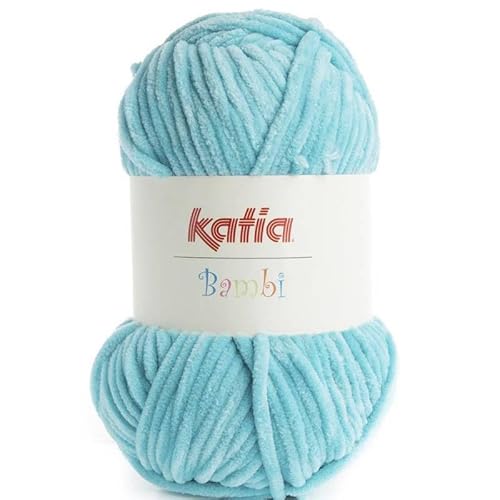 Lanas Katia Bambi, Polyester Wolle, 100g, 120m, Türkis von Lanas Katia