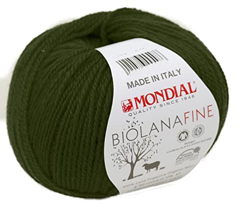Biowolle Mondial Biolana Fine Farbe 647, 50g Wolle organic wool zum Stricken oder Häkeln von Lanas Mondial