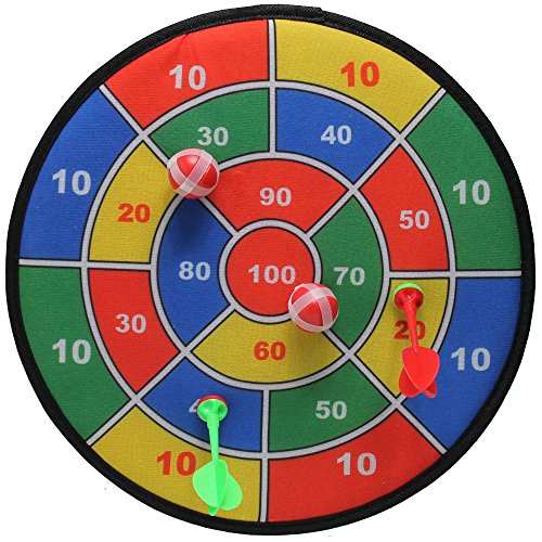 Land-Haus-Shop Dartscheibe 36 cm mit Klettband, Dart Spiel Klett Scheibe, Bälle, Pfeile Land-Haus-Shop Dartscheibe 36 cm mit Klettband, Dart Spiel Klett Scheibe, Bälle, Pfeile von Land-Haus-Shop
