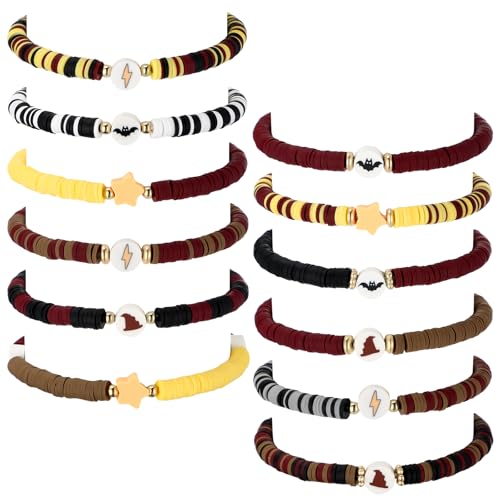 Landical 12 Stück Zauberer-Geburtstagsparty-Zubehör, Gastgeschenke, Freundschaftsarmband-Set, verstellbare Stretch-Perlenarmbänder Landical 12 Stück Zauberer-Geburtstagsparty-Zubehör, Gastgeschenke, Freundschaftsarmband-Set, verstellbare Stretch-Perlenarmbänder von Landical