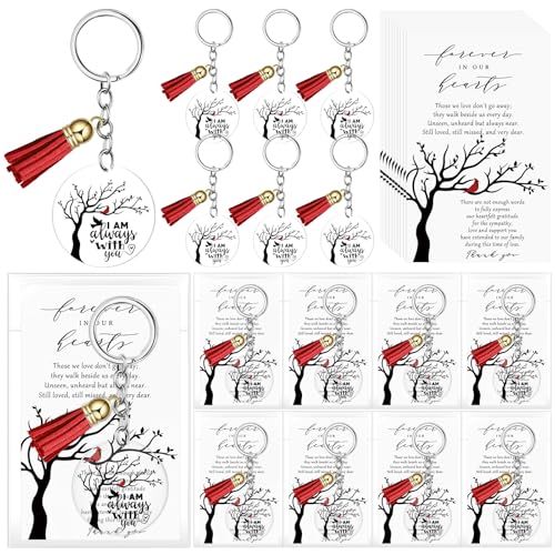 Landical 25 Sets Beerdigungsgeschenke, Kardinal-Schlüsselanhänger-Set mit Quasten und Karten, Gedenkgeschenke für Beerdigung, Gedenkdienst, Feier des Lebens, Trauer und Beileidsgeschenke Landical 25 Sets Beerdigungsgeschenke, Kardinal-Schlüsselanhänger-Set mit Quasten und Karten, Gedenkgeschenke für Beerdigung, Gedenkdienst, Feier des Lebens, Trauer und Beileidsgeschenke von Landical