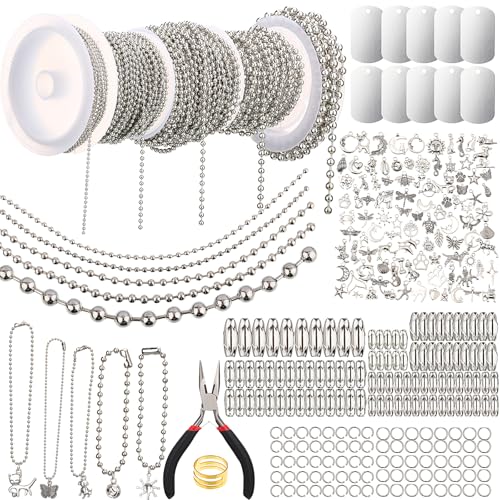 Landical 5 Rollen 240 m Edelstahl-Kugelkette Halskette Bulk, 100 Stück passende Verbindungsverschlüsse, 100 Armbandanhänger, 160 Biegeringe 10 Etiketten, Sprungringöffner, passende Zangen Zubehör Landical 5 Rollen 240 m Edelstahl-Kugelkette Halskette Bulk, 100 Stück passende Verbindungsverschlüsse, 100 Armbandanhänger, 160 Biegeringe 10 Etiketten, Sprungringöffner, passende Zangen Zubehör von Landical