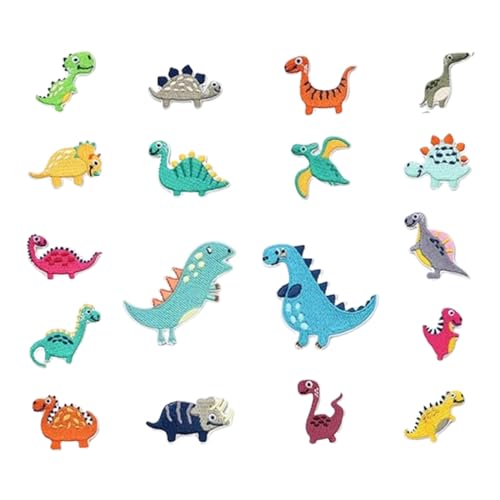 Landrain 18 Stück Patches Aufnäher Zum Aufbügeln, Bügelbilder Kinder Dino, Bügelflicken Kinder Landrain 18 Stück Patches Aufnäher Zum Aufbügeln, Bügelbilder Kinder Dino, Bügelflicken Kinder von Landrain