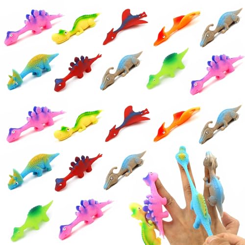 Landrain 20 Stück Schleuder Dinosaurier Finger Spielzeug, Slingshot Dinosaur, Dino Party Spielzeug Zufällige Farbe Landrain 20 Stück Schleuder Dinosaurier Finger Spielzeug, Slingshot Dinosaur, Dino Party Spielzeug Zufällige Farbe von Landrain
