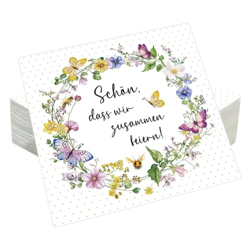 Landrain 40 Stück Servietten Schön Dass Du Da Bist(33 X 33 cm) von Landrain