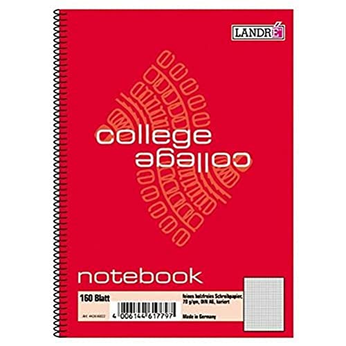 LANDRÉ 100050631 Notebook "college" DIN A6, 160 Blatt, kariert von LANDRÉ