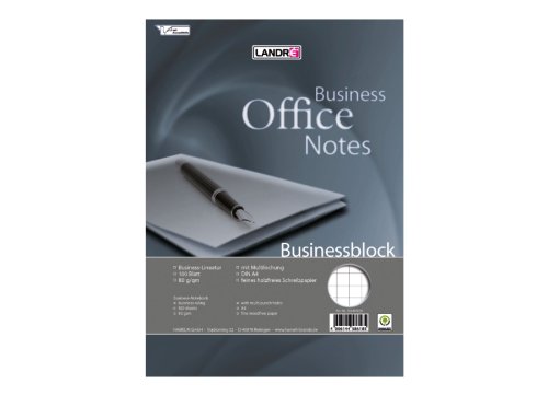 Landré Collegeblock "Business" A5 kariert, 100 Blatt, gelocht, 5 Stück von LANDRÉ