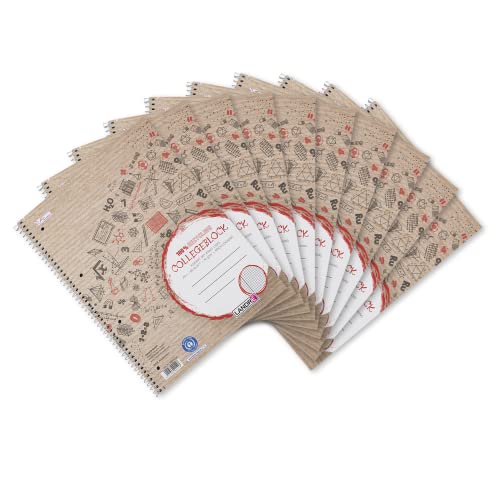Landré Collegeblock A4 Recycling, kariert, 80 Blatt, gelocht, 10 Stück Landré Collegeblock A4 Recycling, kariert, 80 Blatt, gelocht, 10 Stück von LANDRÉ