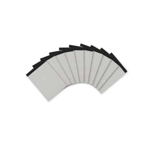 Landré Notiz-Block ohne Deckblatt Recycling A6 kariert, 50 Blatt, 60 g/m², 10 Stück von LANDRÉ