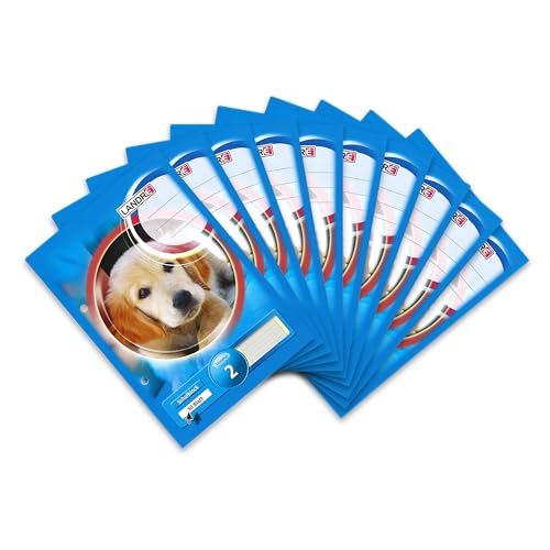 Landré Schulblock A5, Lineatur 2, liniert (2. Klasse), 50 Blatt, 80 g/m², 10 Stück von LANDRÉ
