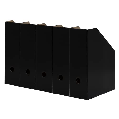 LANDRÉ Stehsammler A4, aus stabilem Karton, 10,5 cm breit, schwarz, 5 Stück von LANDRÉ
