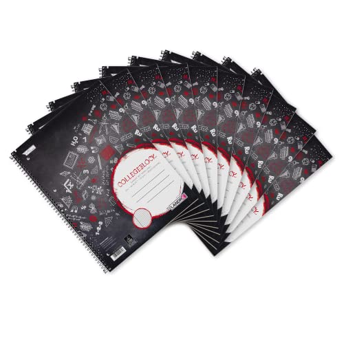 Landré Collegeblock A4 kariert mit Rand, 80 Blatt, schwarz, gelocht, 10 Stück Landré Collegeblock A4 kariert mit Rand, 80 Blatt, schwarz, gelocht, 10 Stück von LANDRÉ