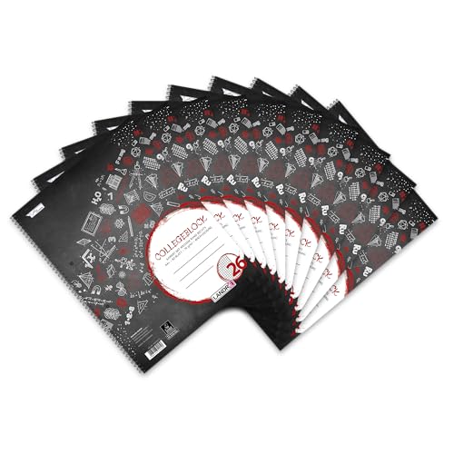 Landré Collegeblock A4 kariert mit weißem Rand, 80 Blatt, gelocht, 10 Stück Landré Collegeblock A4 kariert mit weißem Rand, 80 Blatt, gelocht, 10 Stück von LANDRÉ