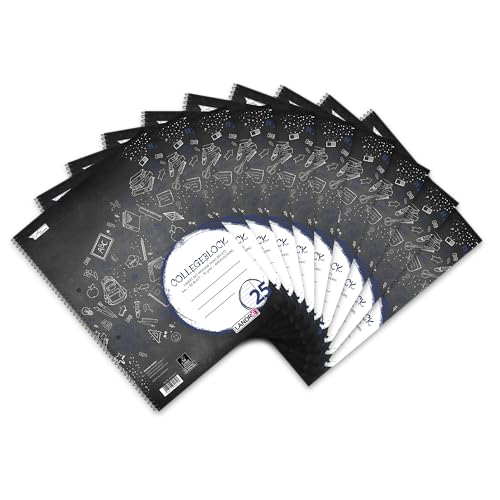 Landré Collegeblock A4 liniert mit weißem Rand, 80 Blatt, gelocht, 10 Stück Landré Collegeblock A4 liniert mit weißem Rand, 80 Blatt, gelocht, 10 Stück von LANDRÉ