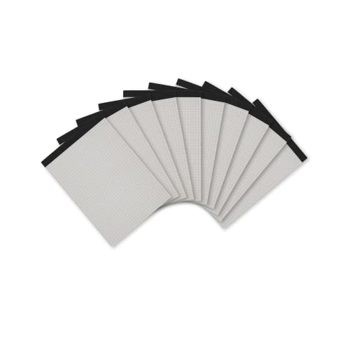 Landré Notiz-Block ohne Deckblatt Recycling A5 kariert, 50 Blatt, 60 g/m², 10 Stück von LANDRÉ