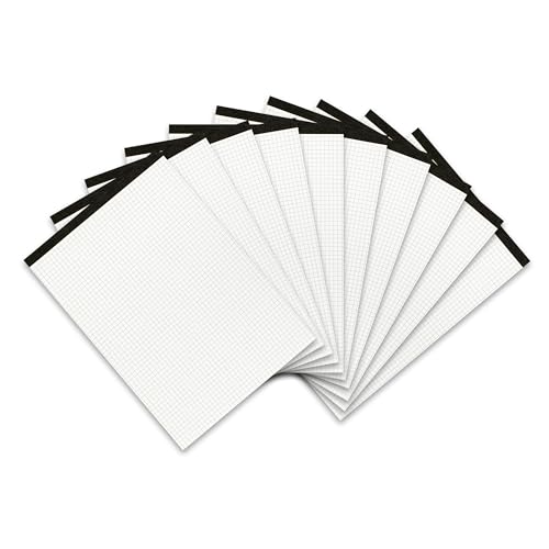 Landré Notiz-Block ohne Deckblatt A4 kariert, 50 Blatt, 70 g/m², 10 Stück von LANDRÉ