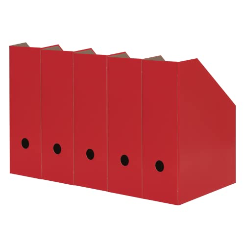 Landré Stehsammler A4, aus stabilem Karton 10,5cm breit, rot, 5 Stück von LANDRE
