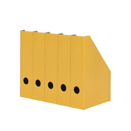 LANDRÉ Stehsammler A4, aus stabilem Karton, 7cm breit, gelb, 5 Stück von LANDRÉ