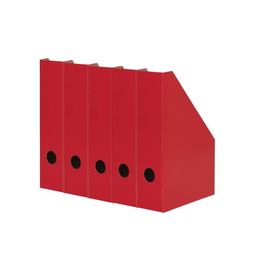 Landre Stehsammler A4, aus stabilem Karton, 7cm breit, rot, 5 Stück von LANDRE