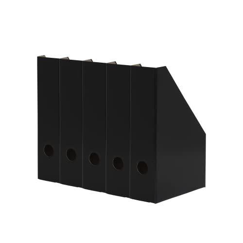 LANDRÉ Stehsammler A4, aus stabilem Karton, 7cm breit, schwarz, 5 Stück von LANDRÉ